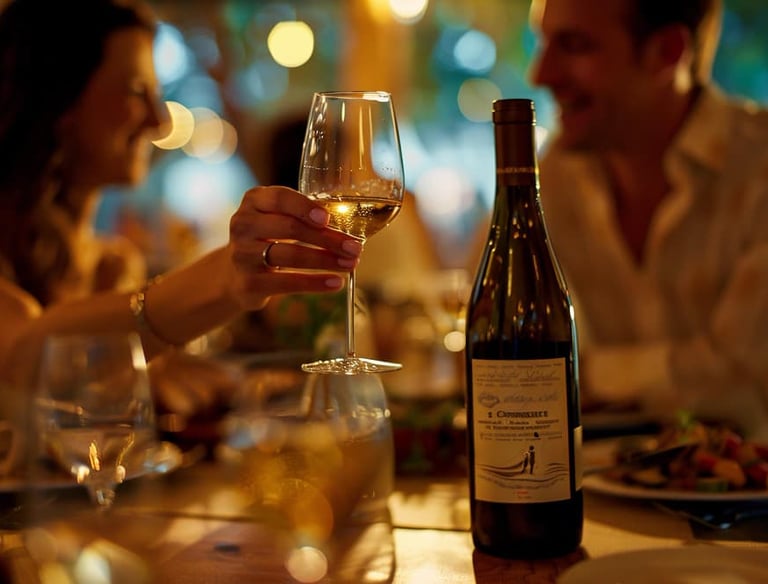 a couple of people are sitting at a table